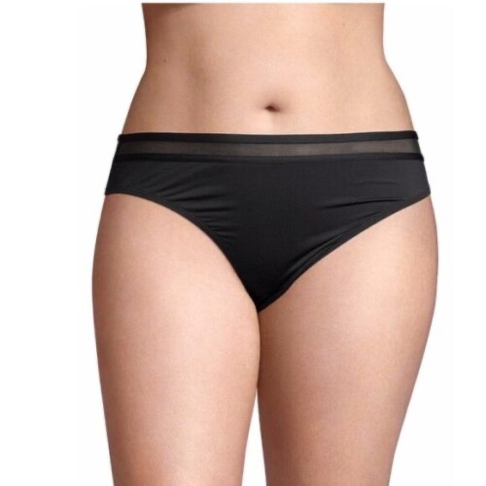 Tommy Bahama Womens Mesh Inset Hipster Bikini BOTTOM ONLY In Black Plus …